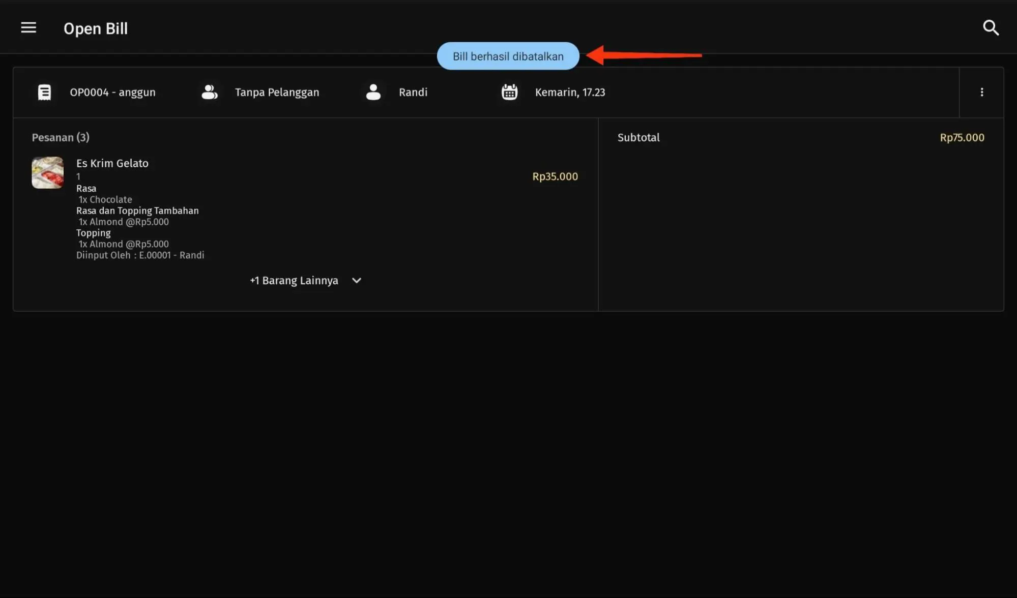 cetak label pembatalan pesanan